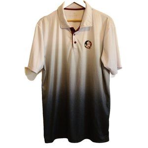 Florida State Seminoles FSU Polo Shirt Men's XL Go Noles! 100% Polyester White
